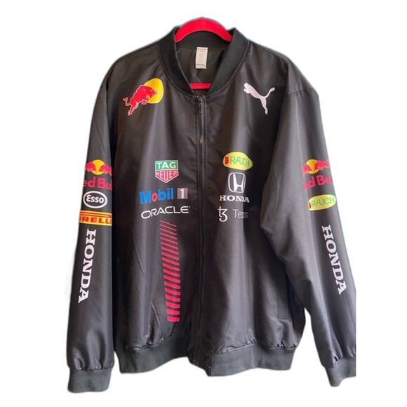 Puma Red Bull Formula One Black Bomber Jacket Size 2XL NWOT